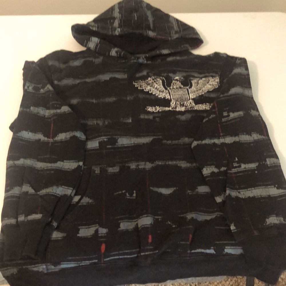 Howl Black  Hoodie with Eagle Design Size Medium